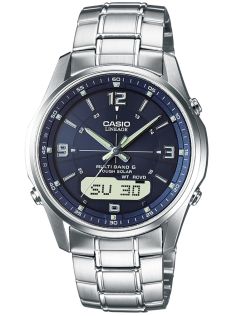 Solar radiogestuurde blauw saffier stalen horloge | LCW-M100DSE-2AER