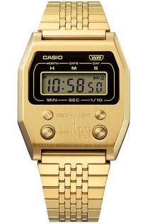 Vintage 70s Revival gouden digitale horloge met textuurafwerking | A1100G-5EF