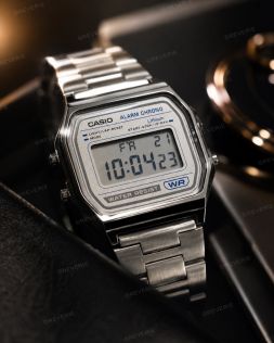 Casio Retro Digital Unisex Watch Grey 33mm