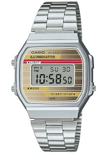 Casio vintage rekenmachinehorloge met gouden display Heritage editie | A168WEHA-9AEF