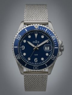 Inex Mens Sporty Blue Mesh 40mm