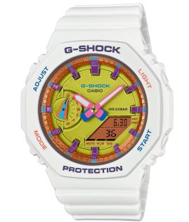 Zomerse G-SHOCK strandcollectie witte carbon core horloge | GMA-S2100BS-7AER