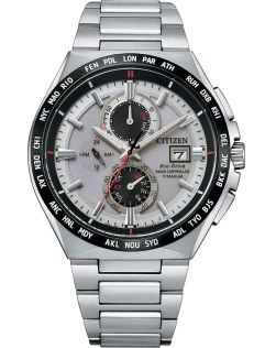 Citizen Eco-Drive Super Titanium herenhorloge | Radio-gestuurde chronograaf met wereldtijd | AT8234-85A
