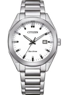 Citizen Eco-Drive unisex horloge in staal met E111 uurwerk en achthoekige vormen | BM7620-83A