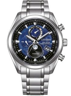 Citizen Tsuki-yomi titaniumhorloge met Eco-Drive en maanfaseweergave | BY1010-81L