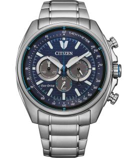 Citizen Eco-Drive chronograaf in staal met B620 uurwerk en tachymeter | CA4560-81L