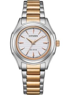 Citizen Eco-Drive dames horloge met tweekleurige stalen armband | FE2116-85A