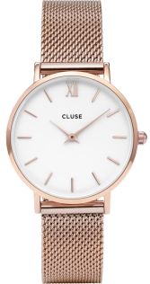 Cluse Minuit Rose White Mesh CW0101203001