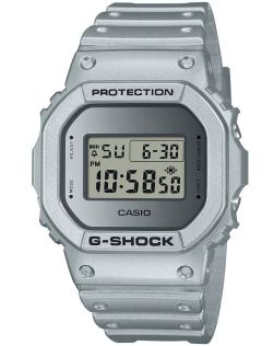 Retro-Toekomst G-SHOCK metallic zilveren digitaal horloge met spiegel-LCD | DW-5600FF-8ER