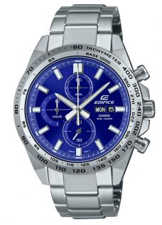 Blauwe wijzerplaat chronograaf met tachymeter en 100M waterbestendigheid | EFR-574D-2AVUEF