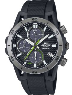 Zonnechronograaf horloge met koolstofvezel en antireflecterend saffierglas | EFS-S640PB-1AVUEF