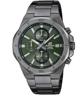 Edifice groene wijzerplaat chronograaf met ion-geplateerde achthoekige bezel | EFV-640DC-3AVUEF