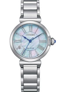 Citizen Eco-Drive dames horloge met parelmoer en diamanten | EM1060-87N