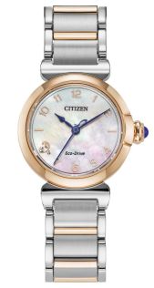Citizen L Mae dames horloge met parelmoer en diamant | EM1136-87D