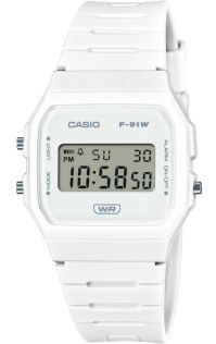 Klassiek F-91W digitaal horloge in wit met bio-gebaseerde band | F-91WB-7AEF