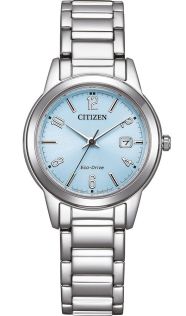 Citizen Eco-Drive dames horloge met lichtblauwe wijzerplaat | FE1241-71L