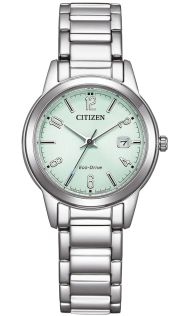 Citizen Eco-Drive dames horloge met mintgroene wijzerplaat | FE1241-71X