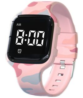 Discrete herinneringshorloge met roze camouflage | FIBEX15V10
