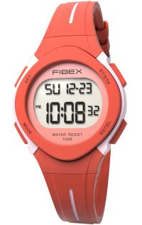 Premium dual-time sporthorloge koraal | FIBEX19EN003