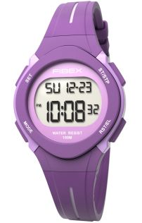 Stijlvolle tienerhorloge met reisfunctie paars | FIBEX19EN004