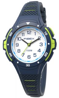 Professionele zwemhorloge met verlicht display marineblauw | FIBEXAAC02