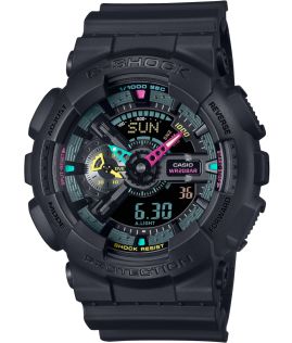 Fluorescerend geaccentueerde G-SHOCK horloge met virtueel geïnspireerd ontwerp | GA-110MF-1AER