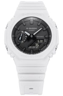 Witte digitale G-SHOCK horloge met Carbon Core Guard 200M | GA-2100-7AER