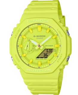 Gele G-SHOCK achtkantige Carbon Core Guard horloge | GA-2100-9A9ER