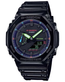 Virtuele Regenboog G-SHOCK met prismatisch effect en Carbon Core Guard | GA-2100RGB-1AER