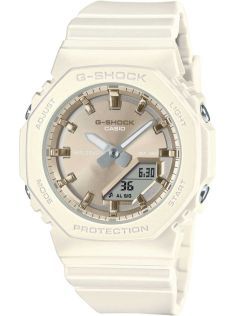Parelmoer witte G-SHOCK ana-digital horloge met milieuvriendelijke afwerking | GMA-P2100ST-7AER