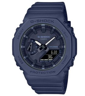 Slanke octagonale G-SHOCK ana-digi horloge marineblauw minimalistisch ontwerp | GMA-S2100BA-2A1ER