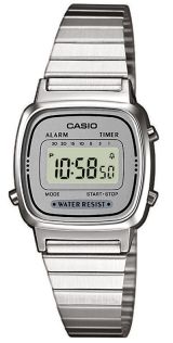 Slank zilveren digitaal horloge | LA670WEA-7EF
