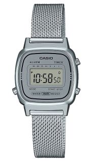 Vintage Casio digitaal horloge met mesh band en retro stijl | LA670WEM-7EF