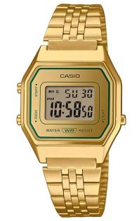 Casio vintage goud-groen digitale horloge - retro collectie | LA680WEGV-9AEF