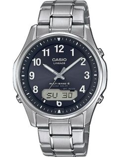 Premium titanium solar horloge met radiocontrole en saffierglas | LCW-M100TSE-1A2ER