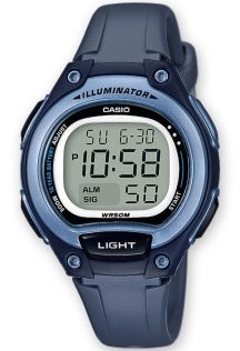 Blauw sportief digitaal horloge met slank profiel | LW-203-2AVEF