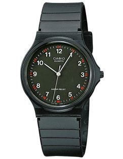 Zwarte wijzerplaat analoog horloge met Arabische cijfers | MQ-24-1BLLEG