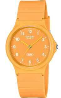 Oranje wijzerplaat milieuvriendelijke horloge met bio-gebaseerde band | MQ-24B-9BEF