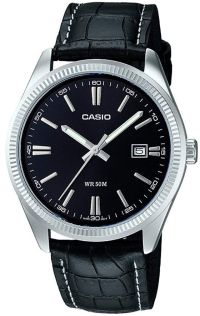 Klassiek Casio dress horloge met leren band | MTP-1302PL-1AVEF