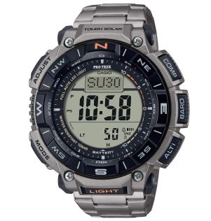 PRO TREK eco solar triple sensor titanium outdoor horloge | PRG-340T-7ER