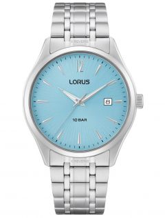 Lorus Mens 100m Classic Light Blue Steel 41mm