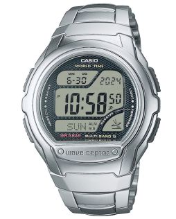 Radiogestuurde digitaal horloge met wereldtijd en stalen band | WV-58RD-1AEF