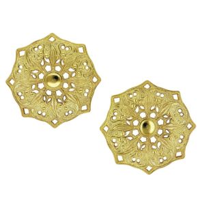 Lucy Ashton Mandala Stud Earrings Gold Plated