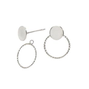 Lucy Ashton Disc and Circle Stud Earrings and Ear Jackets
