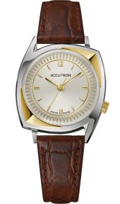 Exclusieve automatische herenhorloge van Accutron met tweekleurige kast en champagnedial - Legacy 203 | 2SW8A001