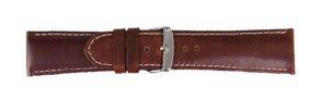 Falkenlund Deluxe Beco 32mm Watch Strap Chrono XL Brown with Silver Buckle 6303732S