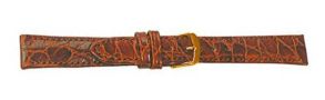 Falkenlund Deluxe Beco Watch Strap Samantha Brown Leather 18mm Gold Plated Buckle 6721718G