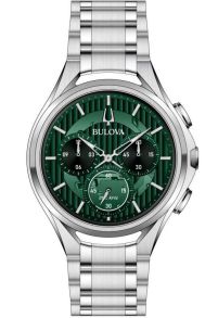 Bulova CURV chronograaf herenhorloge met groene wijzerplaat en hoog-precisie uurwerk | 96A297