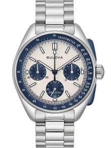 Bulova Lunar Pilot chronograaf Apollo 15 editie met blauwe details en extra leren band | 98K112