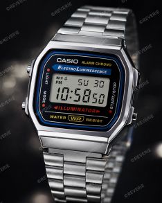 Retro digitaal stalen horloge | A168WA-1YES